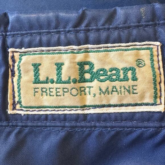 Vtg 1970's L.L. Bean Navy Blue Windbreaker Button Up Long Sleeve Shirt - Picture 8 of 8